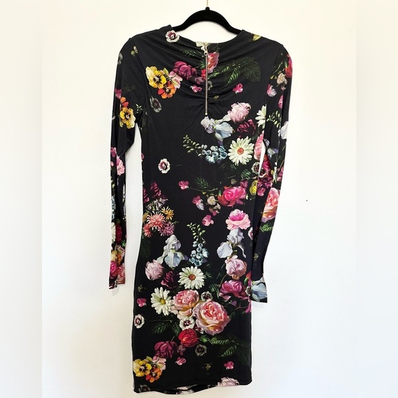 Ted Baker London Izzie Floral Canvas Painting Dress Size 1 (US 4) midi dress - Picture 3 of 3